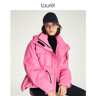 前卫运动工装 Laurel劳芮新款 风羽绒服女LWL334L01400 白鹅绒