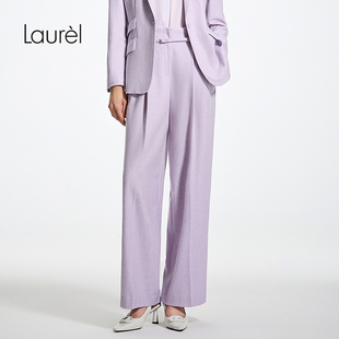 阔腿西裤 Laurel劳芮26春新款 LWL371K04800 SUPER120美丽诺羊毛