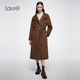 Laurel劳芮26春新款 羊毛羊绒 立领系带收腰大衣LWD375D00700