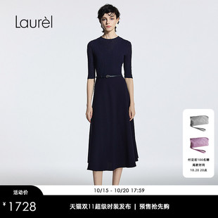 【粘纤】Laurel劳芮新款法式浪漫针织连衣裙女LWD366Y10200