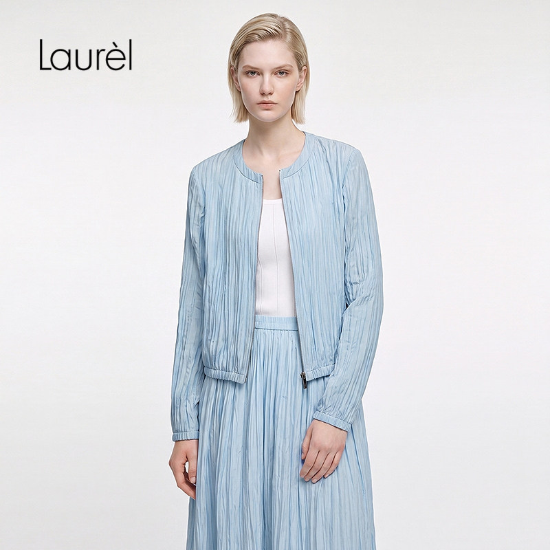【粘纤】Laurel劳芮26早秋新款纯净白肌理针织背心LWL373M05400