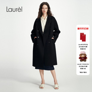 【绵羊毛】Laurel劳芮新款气质长款羊毛大衣女LWD343D02300
