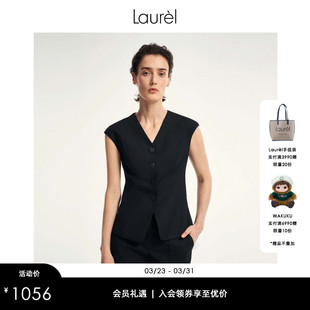 LWD353B00200 背心马甲女 Laurel劳芮新款 V领无袖