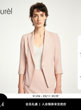 Laurel劳芮新款立体收腰简约高智截短西服外套女LWD356T00900