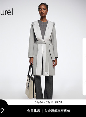 【双面呢高克重羊毛】Laurel劳芮新款连帽大衣LWL364D05900