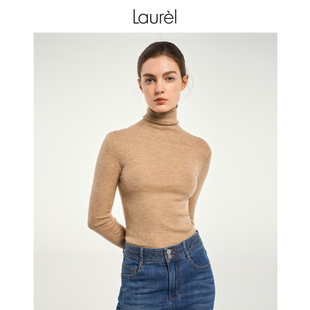 淡人显瘦无缝针织衫 修身 Laurel劳芮新款 女LWD343M02300 山羊绒