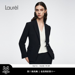 V领直身针织开衫 Laurel劳芮25秋新款 LWL363M06100 丝毛混纺料
