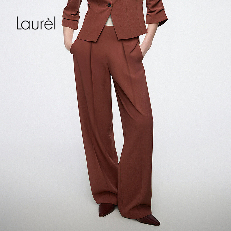 【绵羊毛】Laurel劳芮新款宽松阔腿西装裤女LWD365K01400