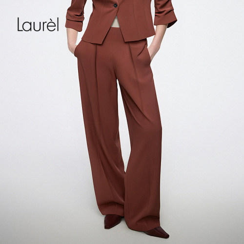 【绵羊毛】Laurel劳芮新款宽松阔腿西装裤女LWD365K01400