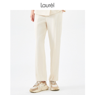 裤 女LWD331K04500 西装 Laurel劳芮春秋淡人垂感舒适直筒时尚