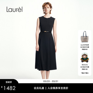 Laurel劳芮新款 赫本风高智极简小黑裙女LWD361Y04800