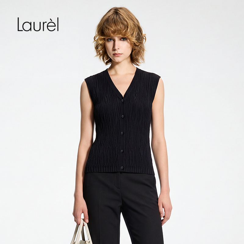 【长绒棉】Laurel劳芮26春新款云褶天丝马甲LWL372M05000