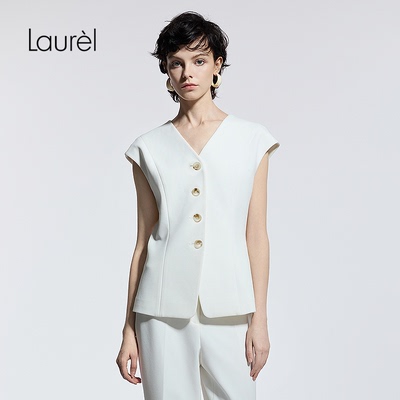 Laurel劳芮新款通勤职场修身背心马甲女LWD365B00200