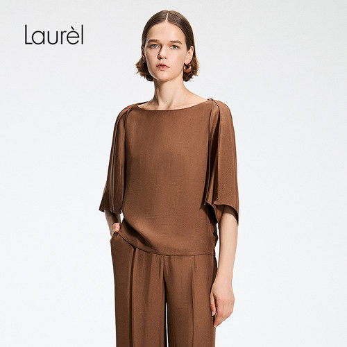 【美国伊士曼醋酸】Laurel劳芮26夏新款一字领衬衫LWL372C02700