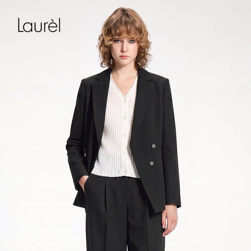 Laurel劳芮新款斜扣收腰廓形西装LWD366T11400