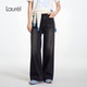LWD366K002DX 羊绒牛仔高腰阔腿裤 长绒棉 Laurel劳芮26春新款