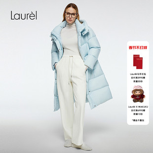 【白鹅绒】Laurel劳芮新款浅蓝长款面包羽绒服LWD364L02700