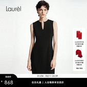 Laurel劳芮经典 高智小V领修身 显瘦连衣裙女LWD341Y05800