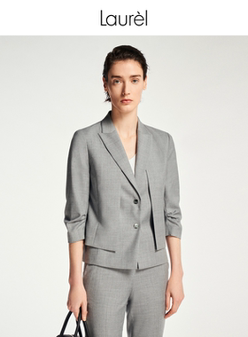 【轻薄绵羊毛】Laurel劳芮新款橡木灰箱型西装女LWL353T00800