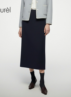 Laurel劳芮新款经典直筒西装半裙LWD356Q00900