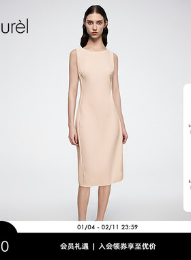 【三醋酯】Laurel劳芮新款无袖收腰修身连衣裙LWD366Y08500