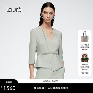 三醋酯 西装 Laurel劳芮新款 短款 LWD366T13400 收腰七分袖