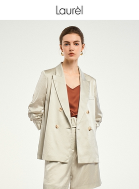 【三醋酸】Laurel劳芮春夏垂感收褶经典气质西装女LWD335T62600