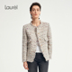 Laurel劳芮新款 航海小香风花呢圆领箱型外套LWD353W00400