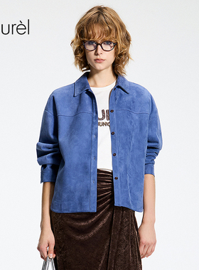 【麂皮羊皮】Laurel劳芮26春新款宽松衬衫式短夹克LWL371X01200