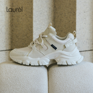 经典 牛皮革 Laurel劳芮新款 LWL353H00100 拼接运动鞋