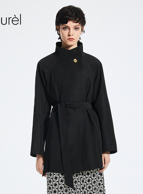 Laurel劳芮新款立领干练系带风衣女LWD365F00900