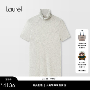 针织衫 堆堆高领短袖 Laurel劳芮新款 LWD366M08500 绵羊毛