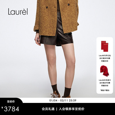 【西班牙羊皮】Laurel劳芮新款挺括羊皮短裤LWL363X01200