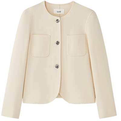 LAUREL简约圆弧短式大衣