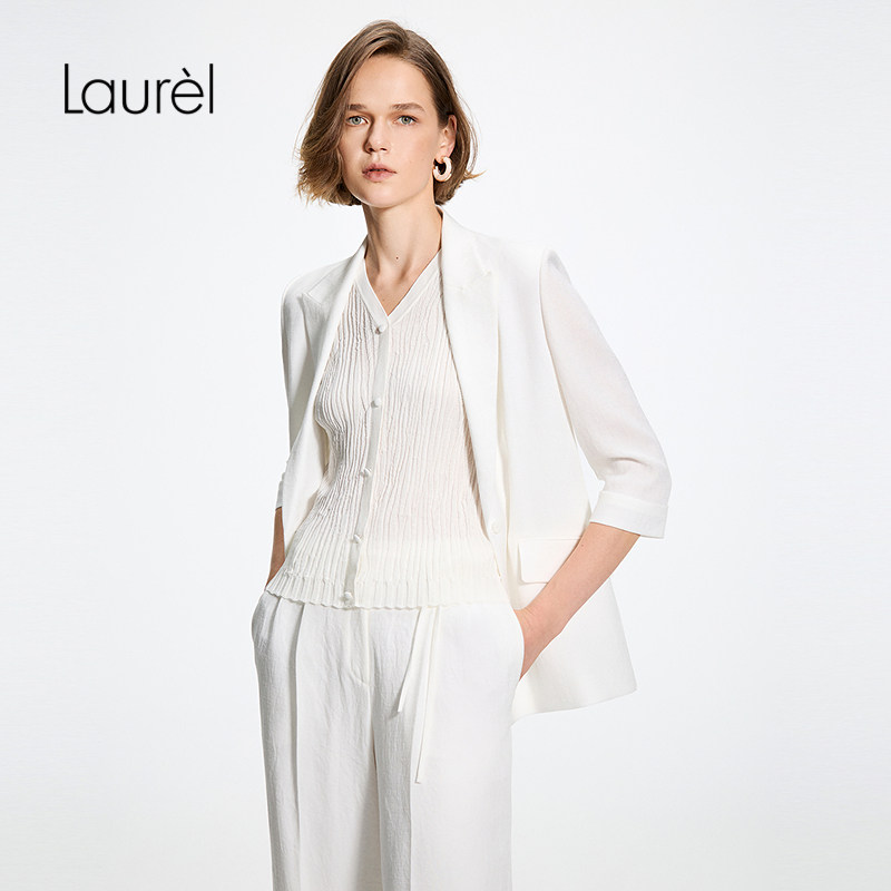 【长绒棉】Laurel劳芮26夏新款云褶天丝马甲LWL372M05000