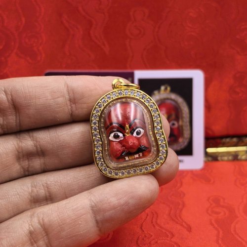 泰国佛牌·龙婆龙耐红脸恶魔佛历2550年带鉴定卡主播同款吊坠项链