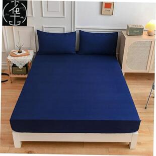 King Size bed sheets fitted sheet pillow cases 纯色床笠 枕套