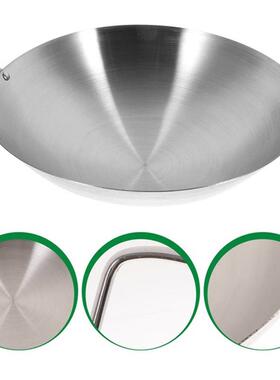 Wok Pan Steel Stainls Frying Pot Fry Stir Iron Carbon Bott
