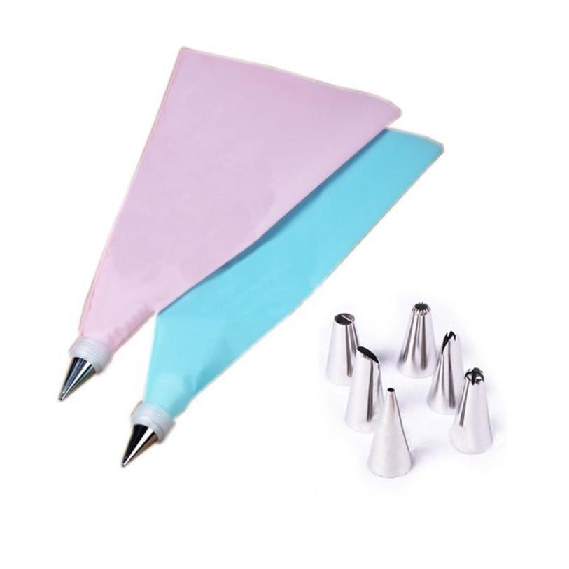 Icing Piping Cream Pastry Bag + Nozzle Set Cake Decorating