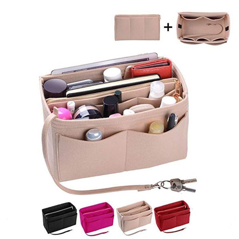 17281104Make up Organizer Felt Insert Bag For Handbag Travel