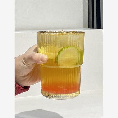 450ml coffee TEA cup mug glass straw drink home office cups