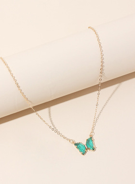 New European and American Ins Acrylic Butterfly Necklace Wom