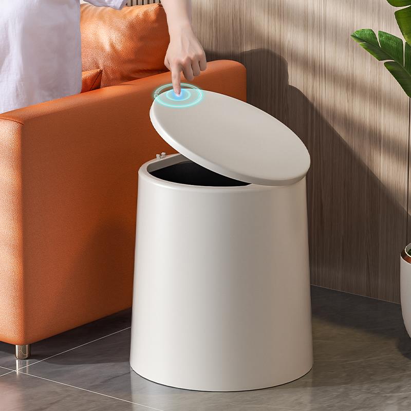 Rubbish Can Kitchen Toilet Trash with Press Lid Garbage Bin