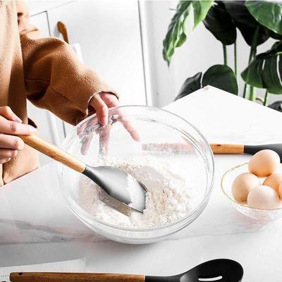 Silicone spatula cooking spoon set, non-stick spatula