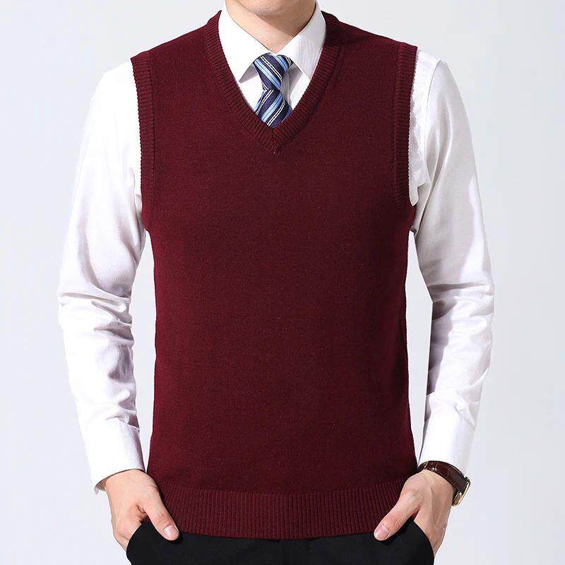 Men's Casual Sweater Vest Warm and Comfortable Vest in Autum