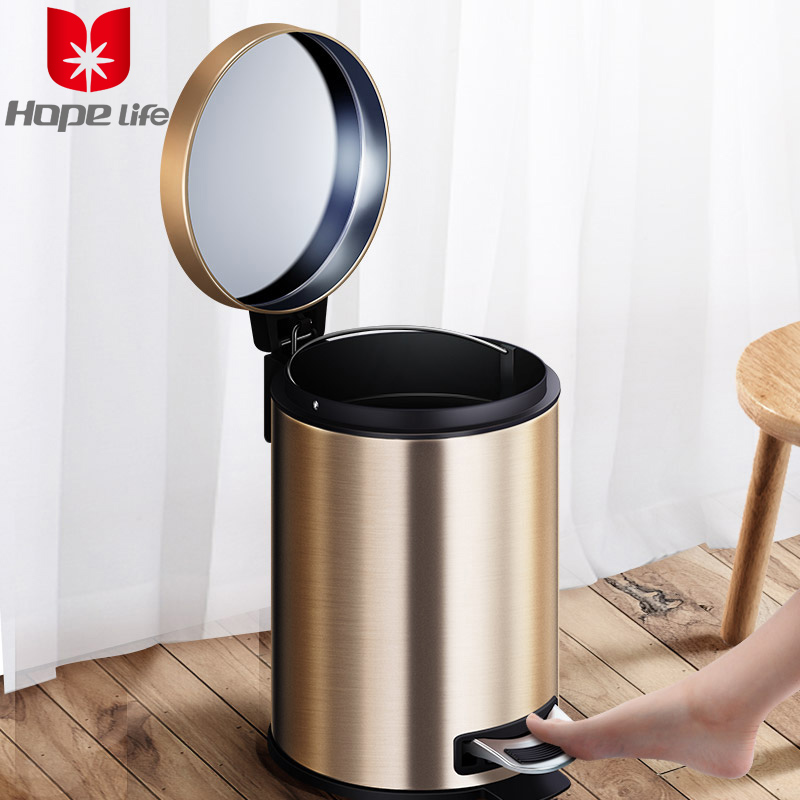 不锈钢垃圾桶家用客厅大号带盖