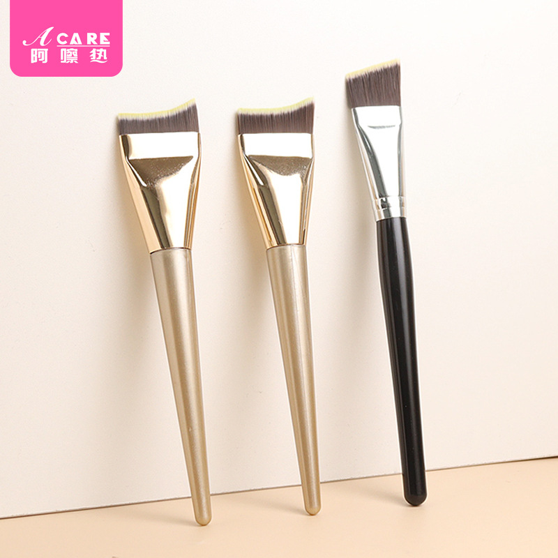 粉底刷/一字型A1pq808-月牙型粉底刷斜头底妆刷粉底液用化妆刷工