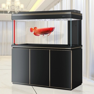 彩鲽彩蝶超白玻璃鱼缸客厅大型24小时滴流免换水发烧级龙鱼缸DX