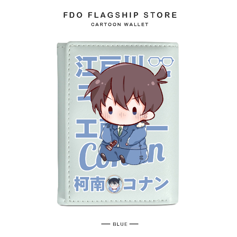 名侦探青少年钱包柯南男女短款小皮夹简约个性帆布钱包男款学生日
