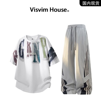 品牌现货撤柜】VISVIM WINGS夏季高街潮流短袖长裤套装男一整套